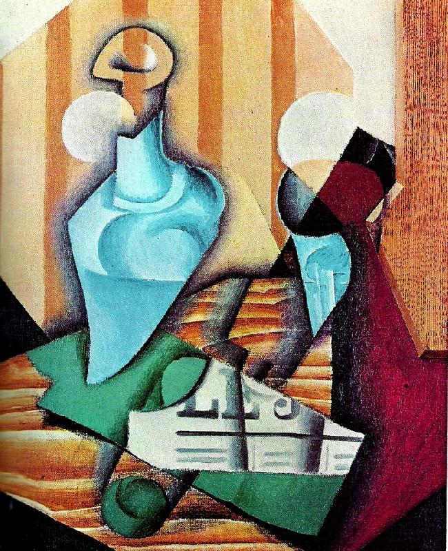 flaska och glas, Juan Gris